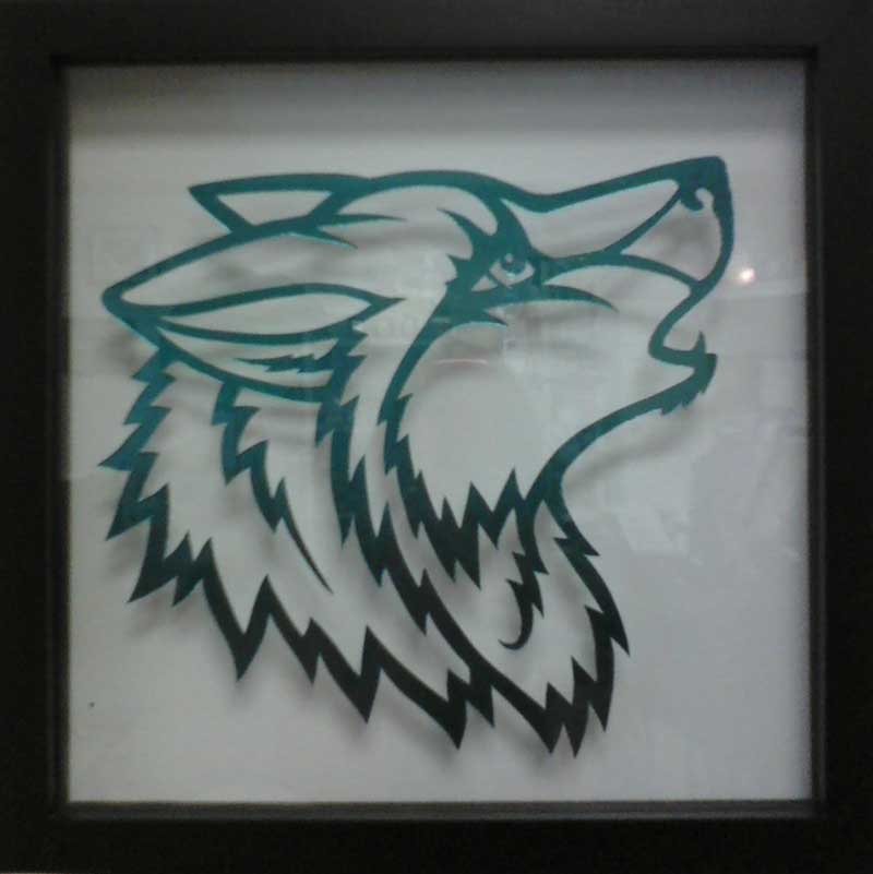 Teal Howling Wolf 